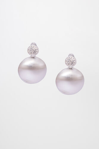 Silver Brass Earring, , image 1