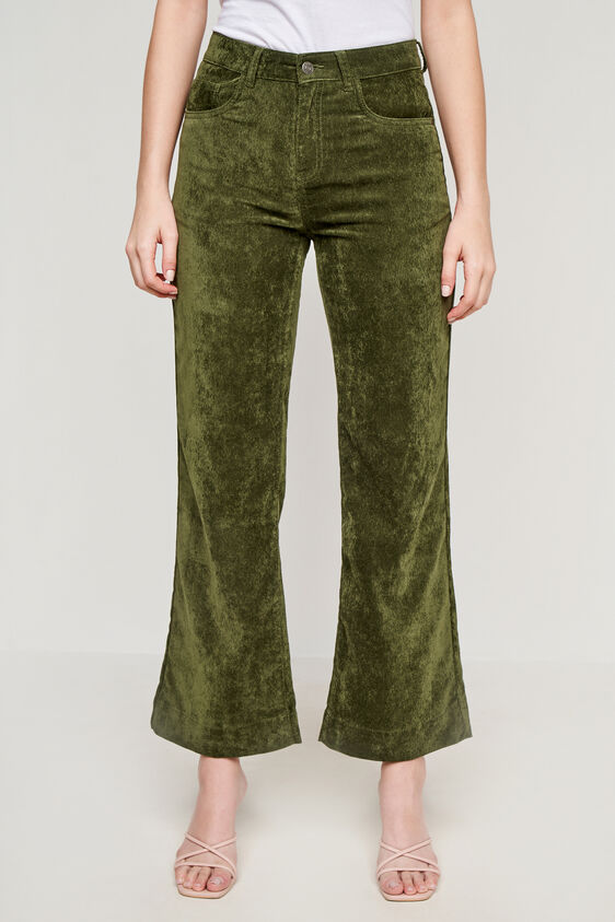 Solid Flared Bottom, Olive, image 2