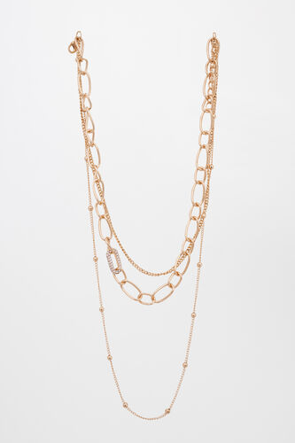 Gold Brass Necklace, , image 1