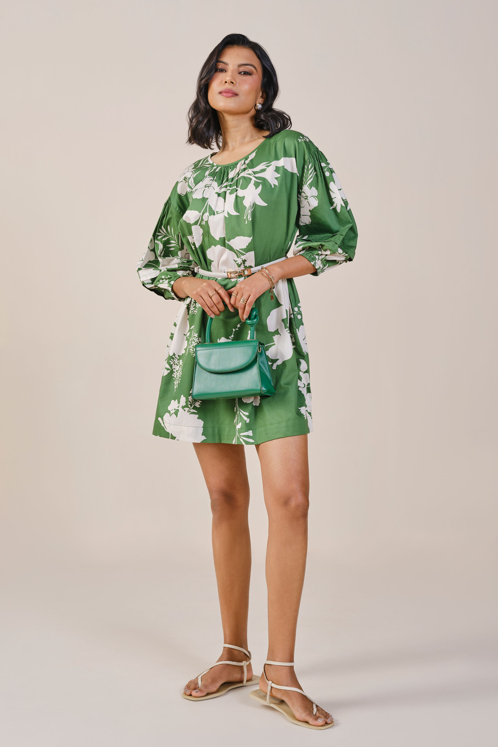 Tropic Blossom Dress, Green, image 1
