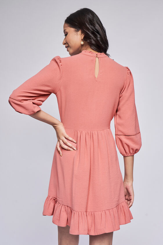 Flounce Dress, Peach, image 5