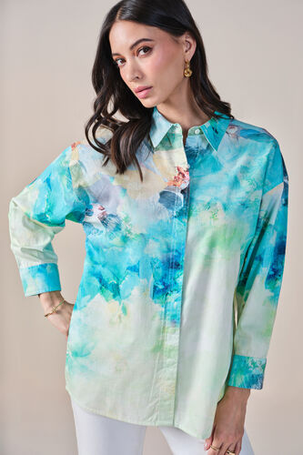 Ocean Rhythm Cotton Shirt, Multi Color, image 5