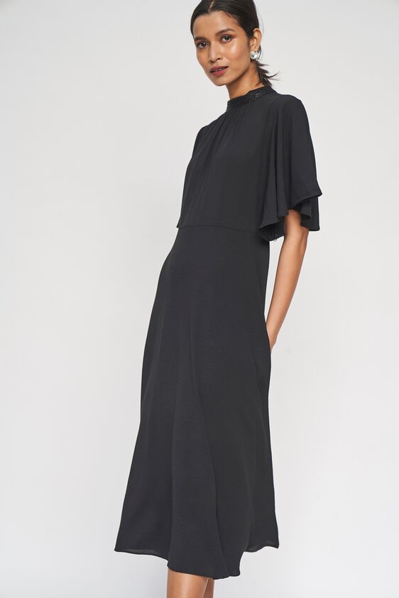 4 - Black Solid Dress, image 4