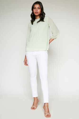 Mint Solid Straight Top, Mint, image 2