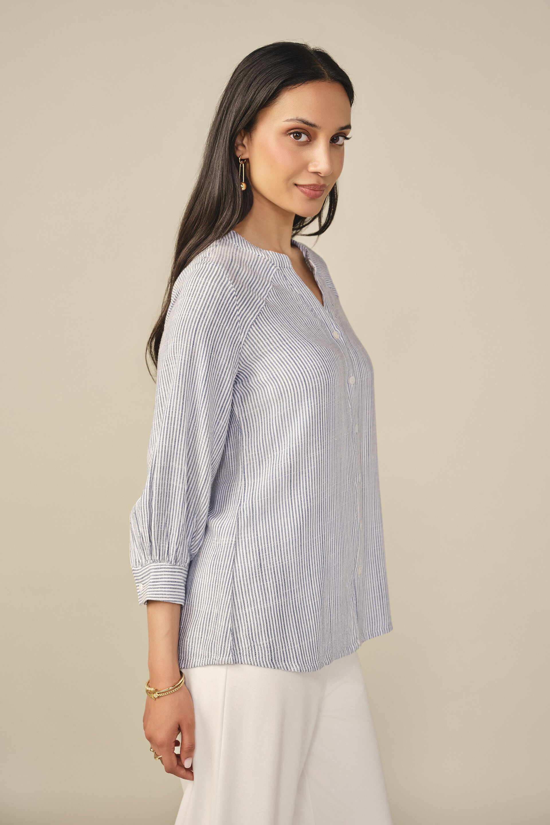 Blue Striped Shirt, Blue, image 4