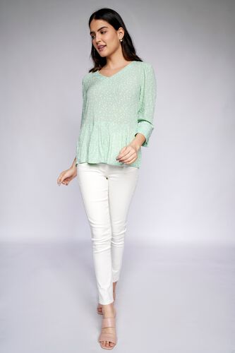 2 - Sage Green Fit  and Flare Top, image 2