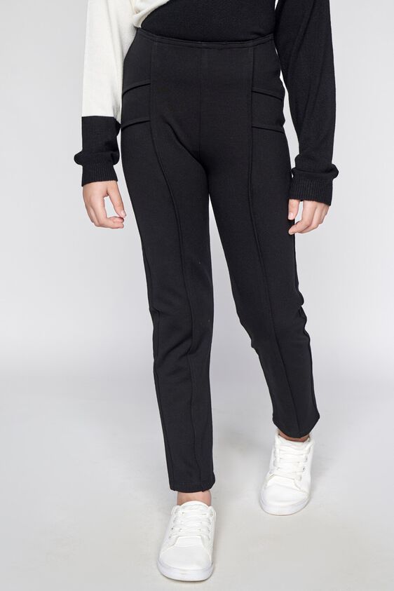 2 - Black Solid Tapered Bottom, image 2