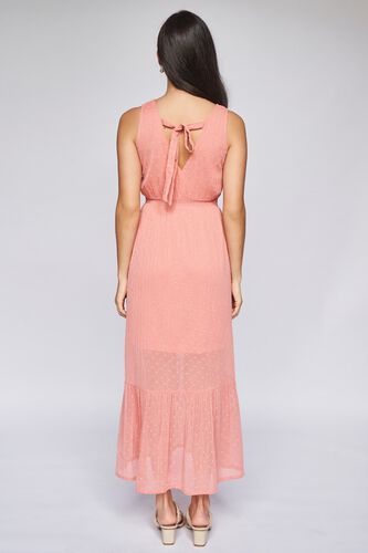 6 - Peach Self Design Fit and Flare Gown, image 6