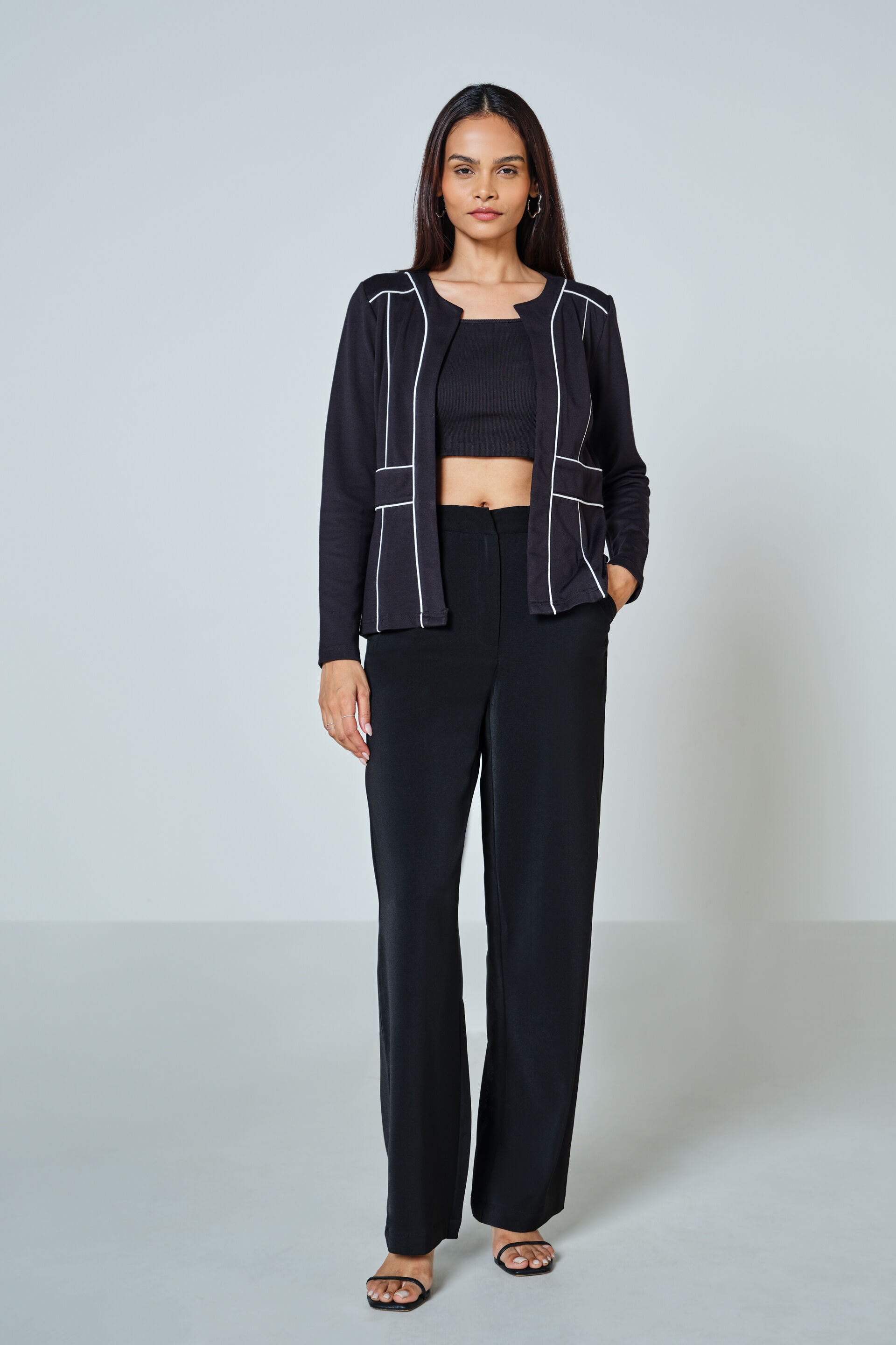 Marissa Monochrome Jacket, Black, image 1