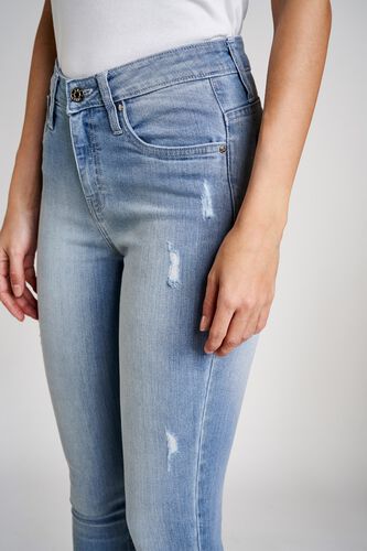 5 - Nora Ice Blue Mid Rise Skinny Jeans, image 5