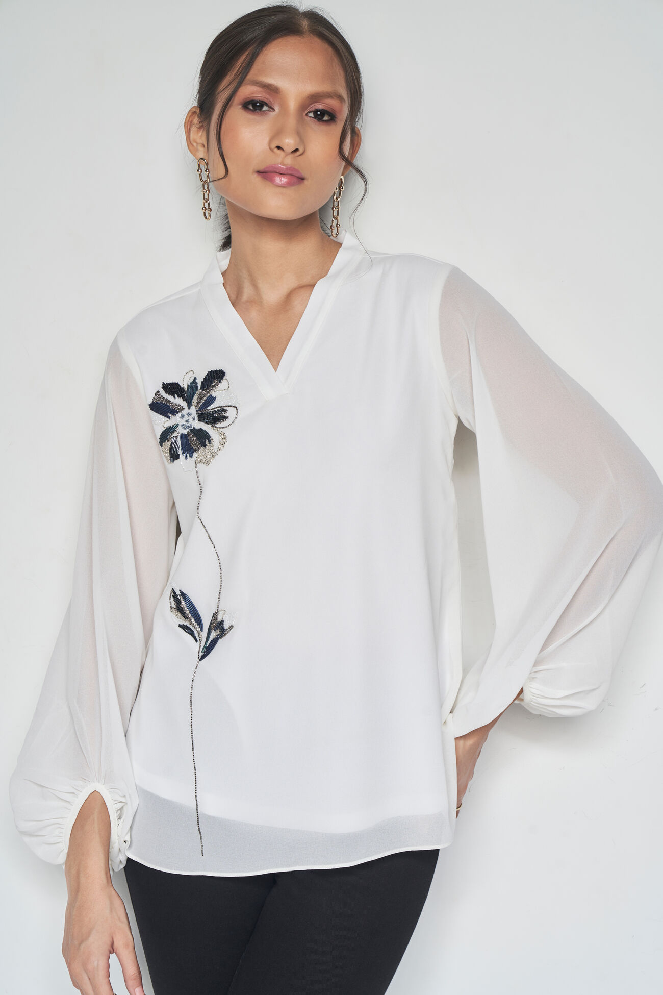 Florence Top, Cream, image 1