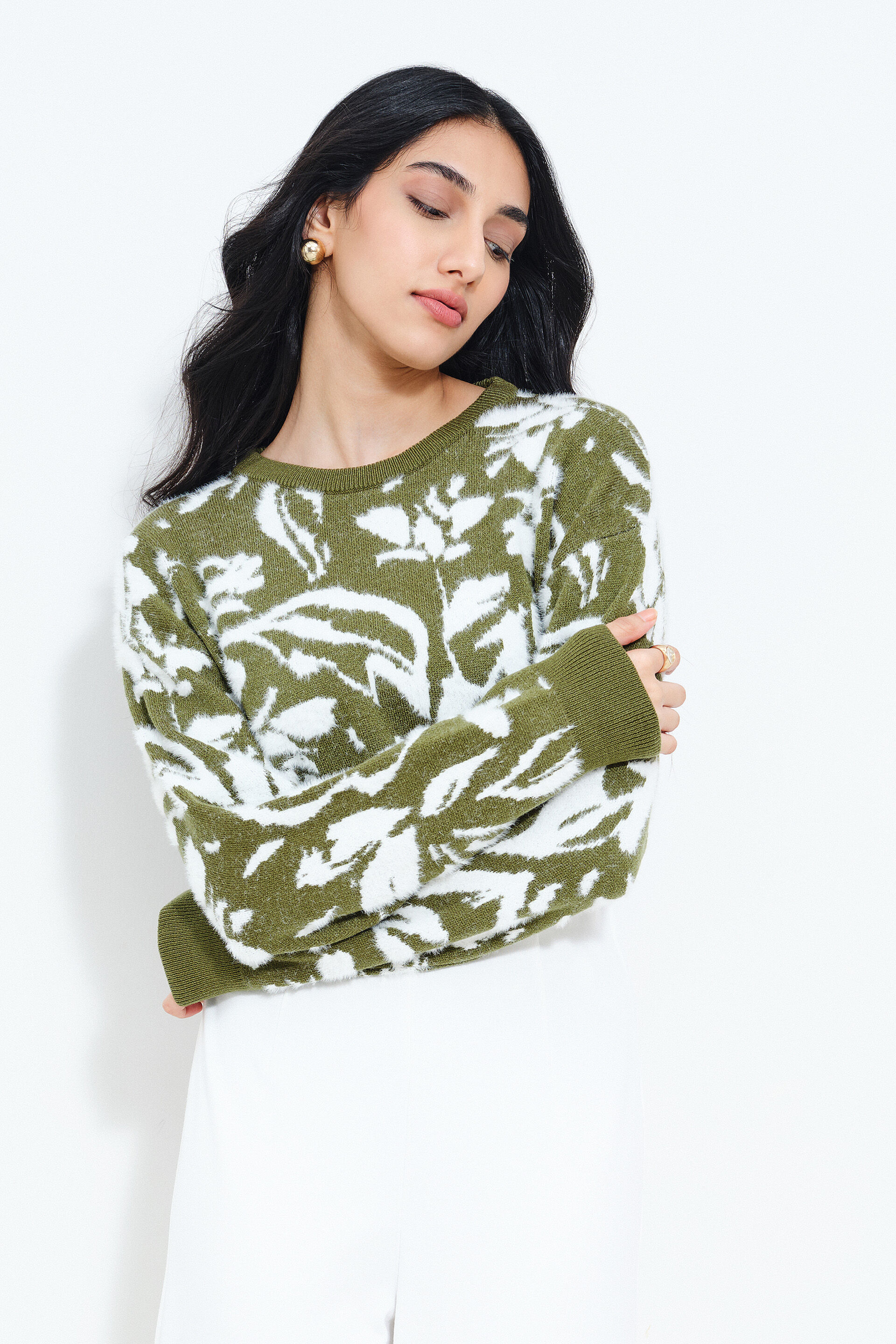 Meadow Frost Sweater, Green, image 3