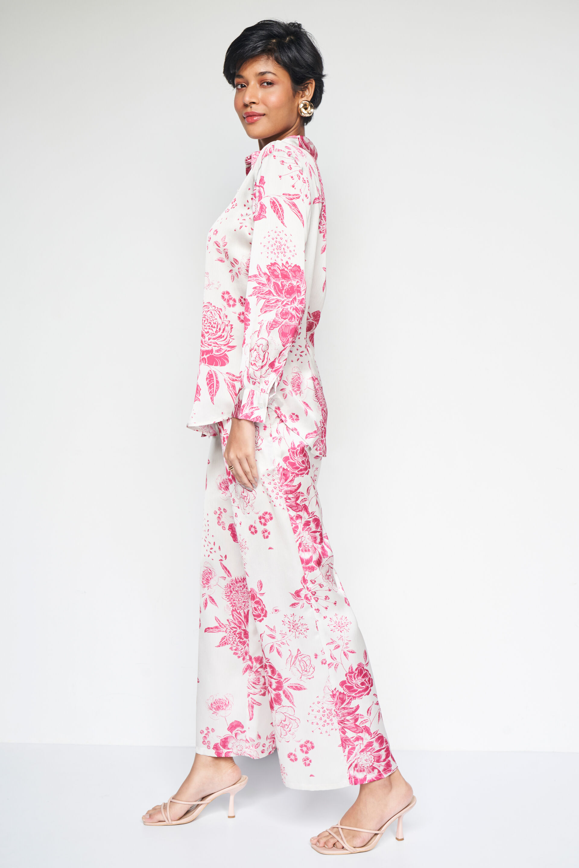 Floral Flair Co-ords Set, Cream, image 2