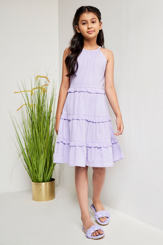 Lilac Solid Raglan Dress, Lilac, image 3