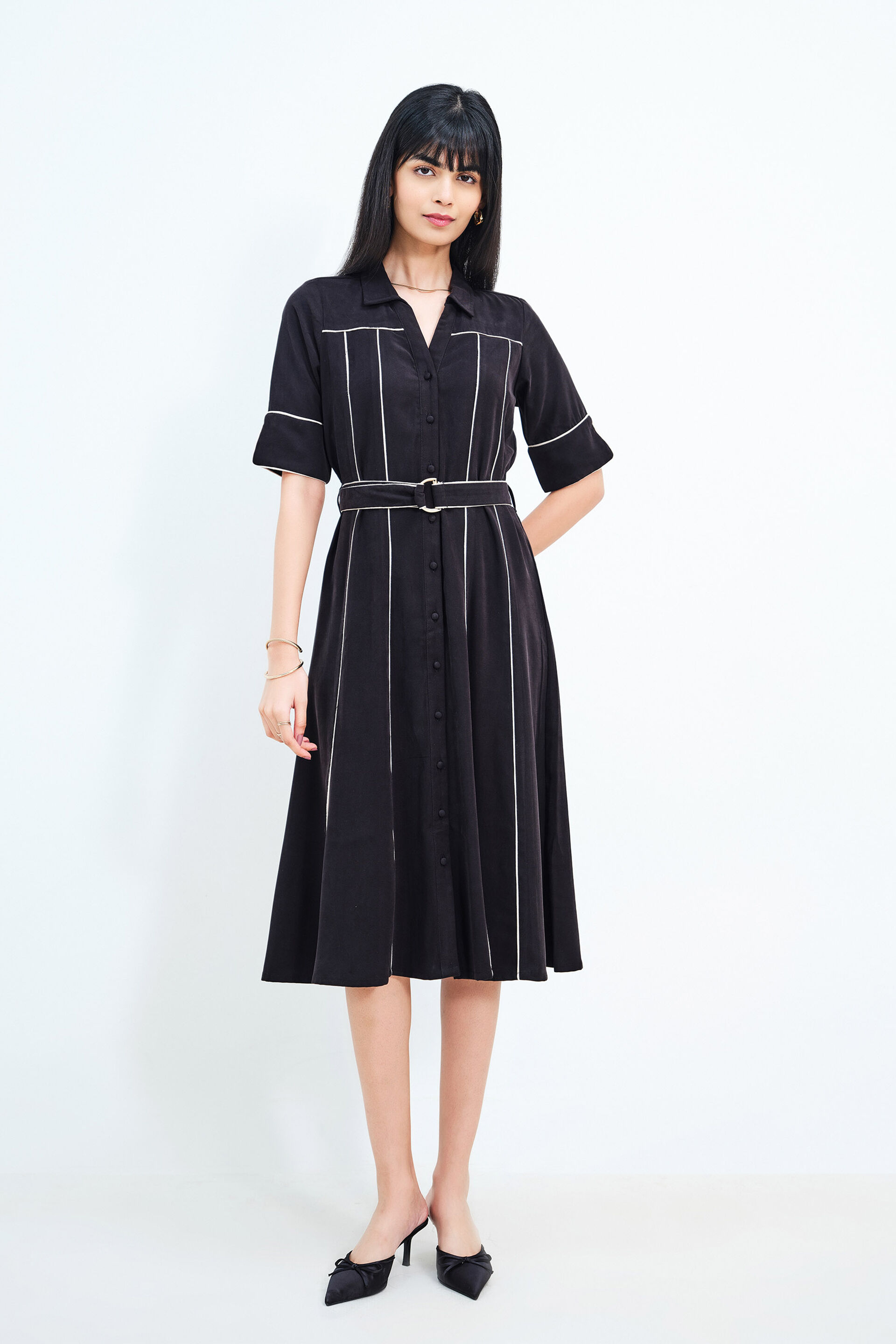 Midnight Edge Dress, Black, image 1