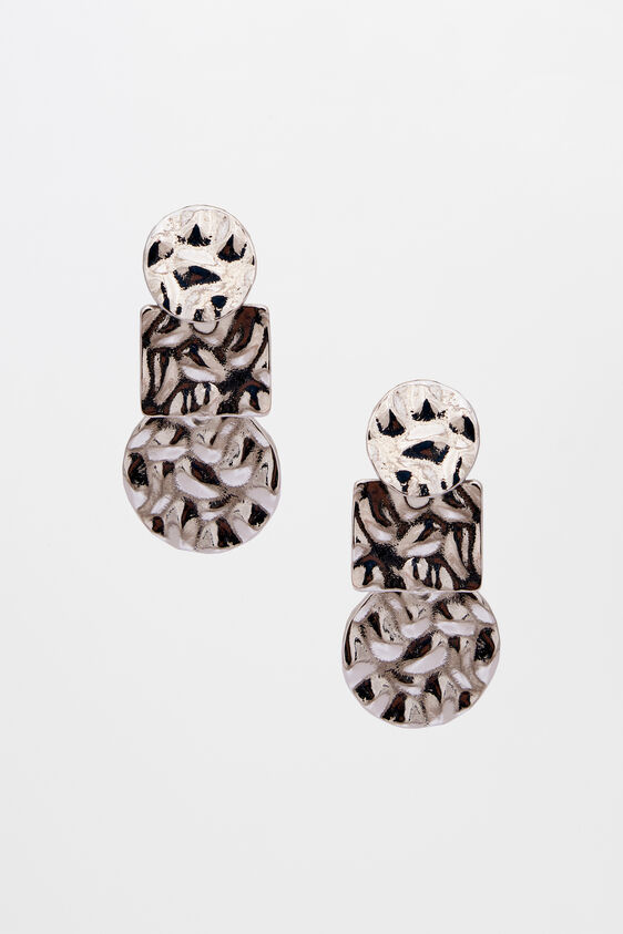 Silver Brass Earring, , image 1