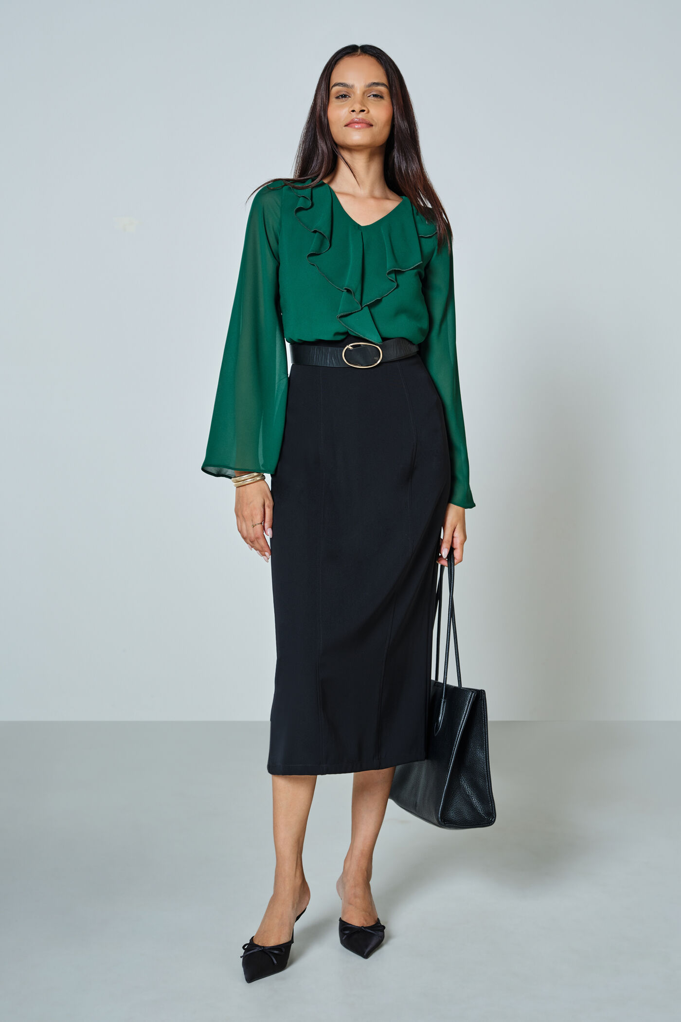 Erable Color Top Buy Solid Emerald Green Top Online for Women from AND India F25P95TPG ...