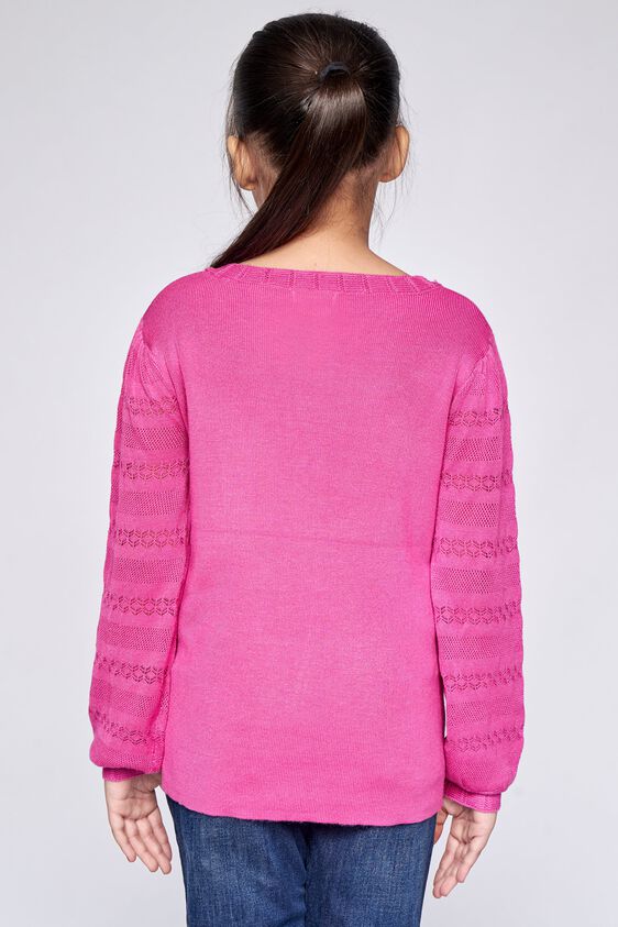 4 - Magenta Solid Straight Top, image 4