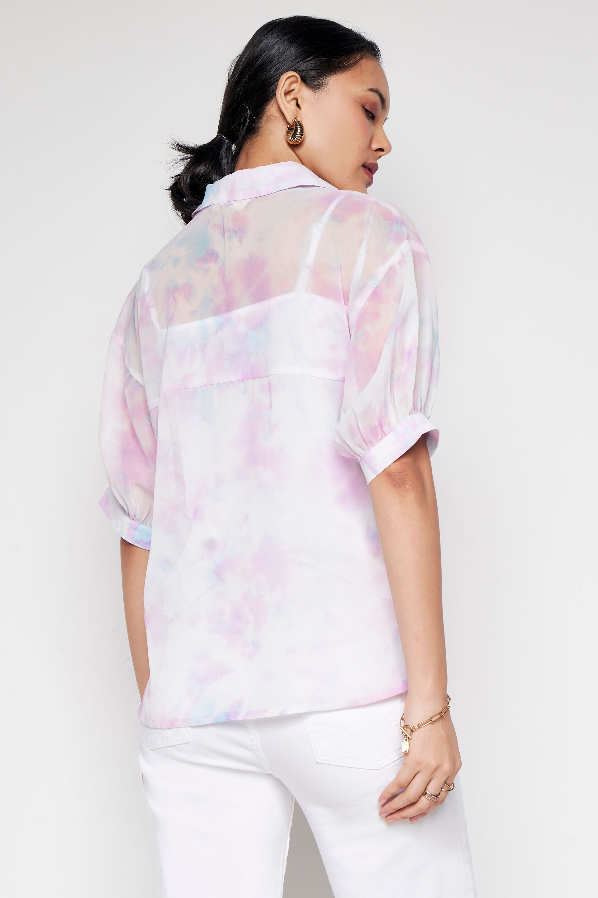 Summer Breeze Tie-Dye Top, Purple, image 4