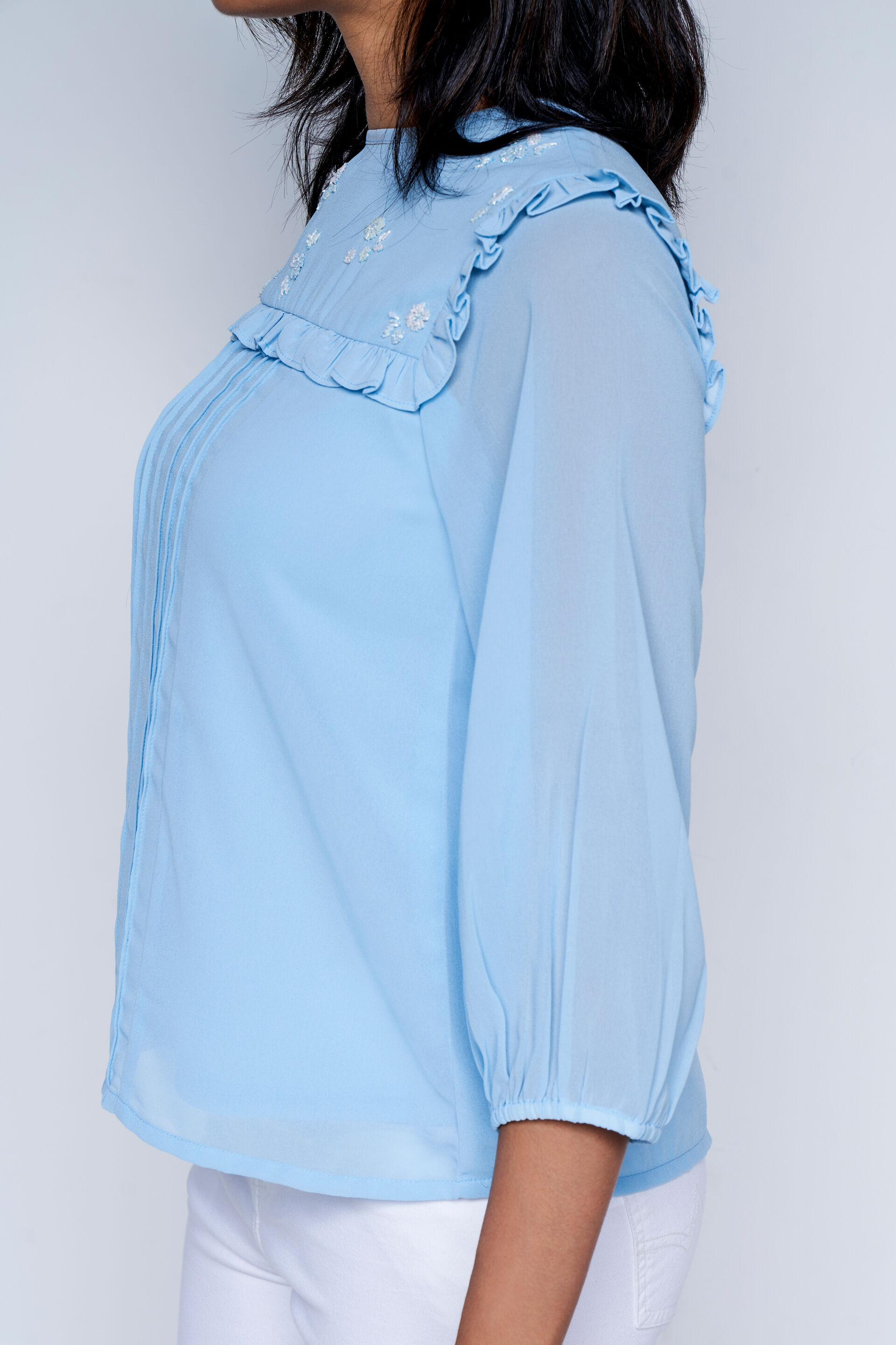 Blue Dreamer Top, Powder Blue, image 6