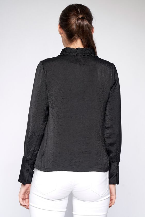 4 - Black Solid Straight Top, image 4