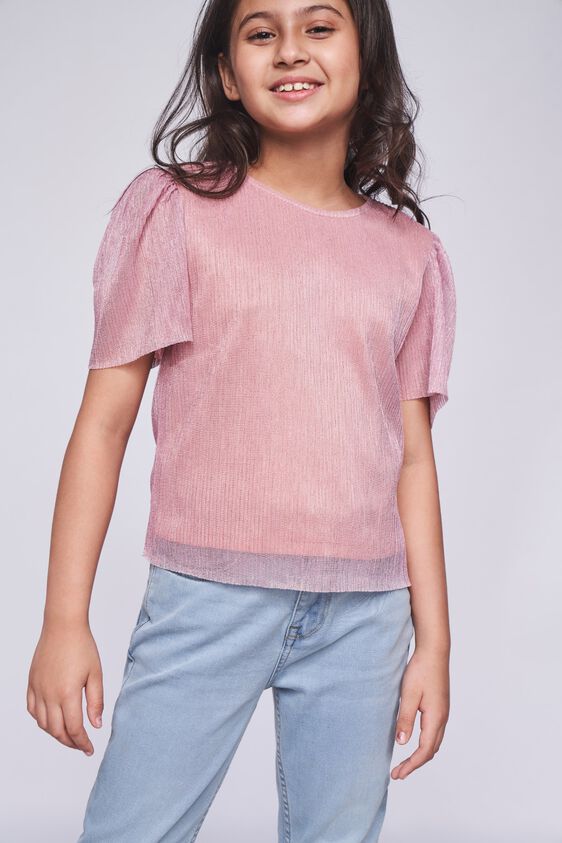 2 - Lilac Self Design Straight Top, image 2