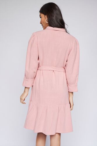 5 - Pink Solid Straight Dress, image 5