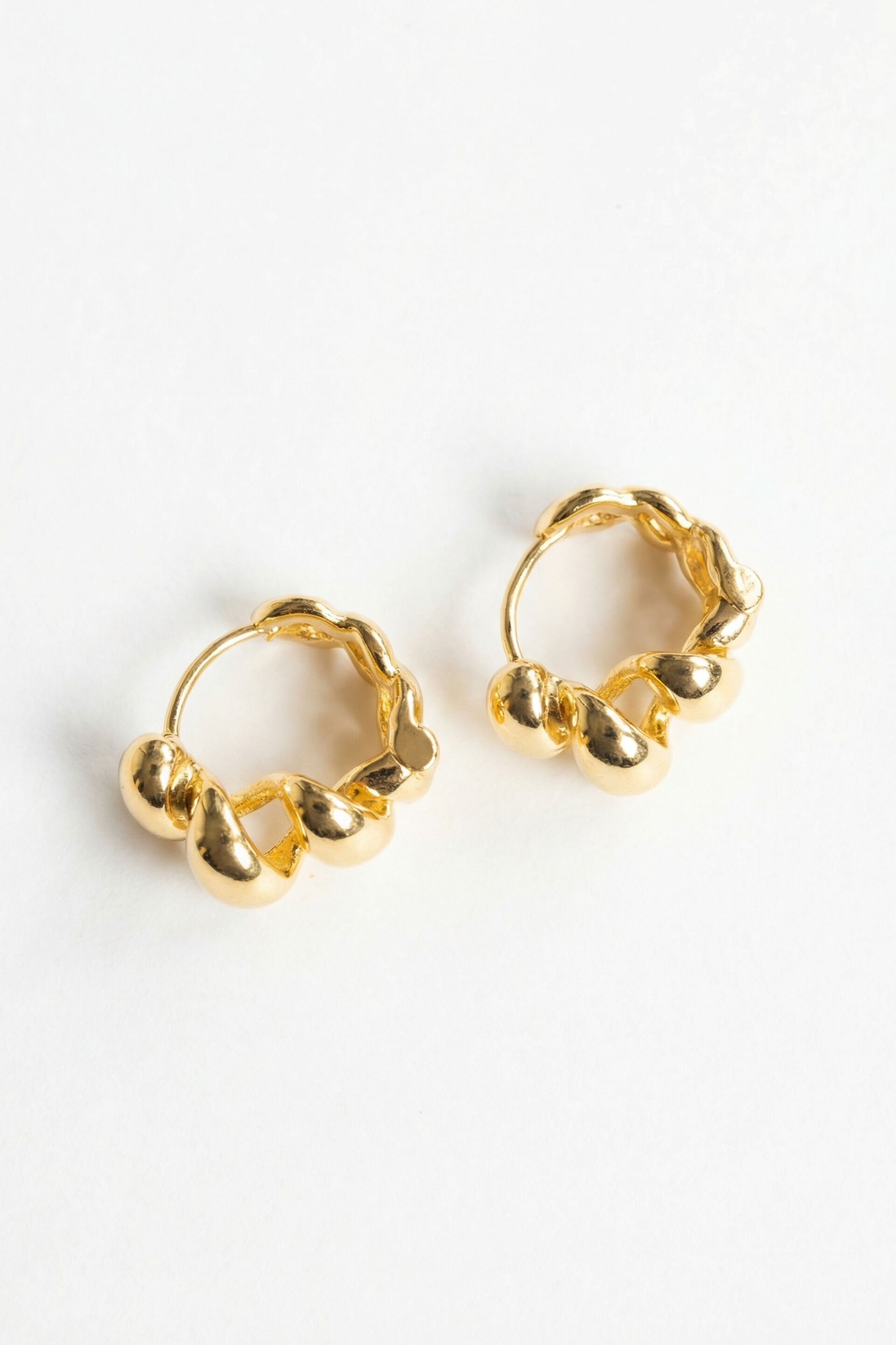 Loop-a-Hoop Golden Hoop Earrings, , image 1