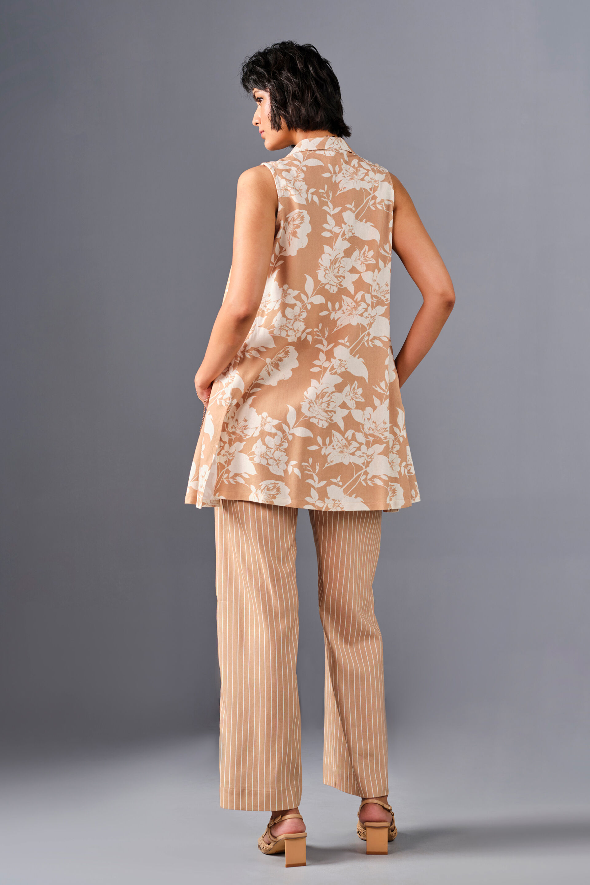 Sepia Garden Viscose Blend Set, Beige, image 4