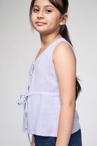 3 - Lilac Solid Fit and Flare Top, image 3