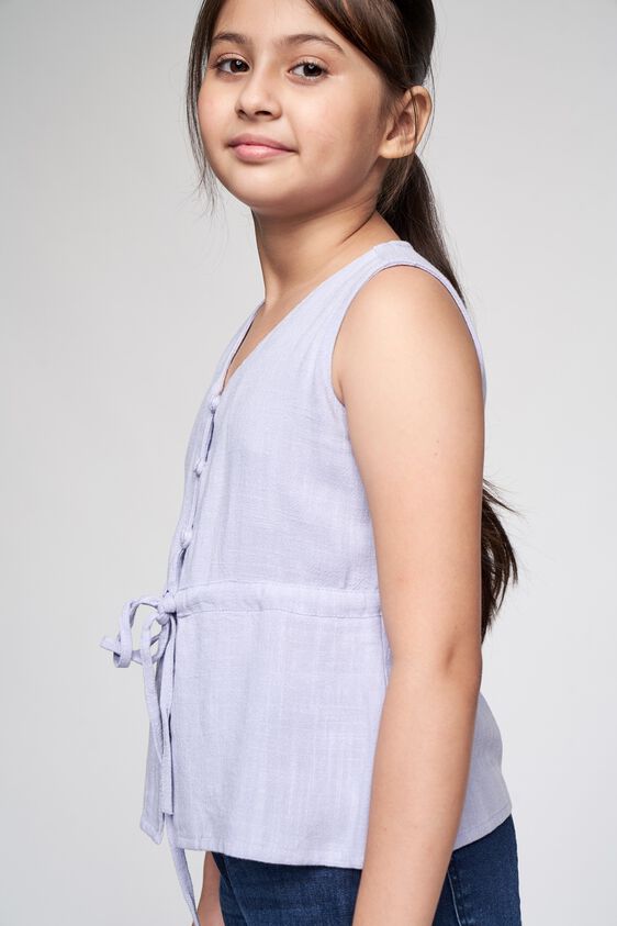 3 - Lilac Solid Fit and Flare Top, image 3