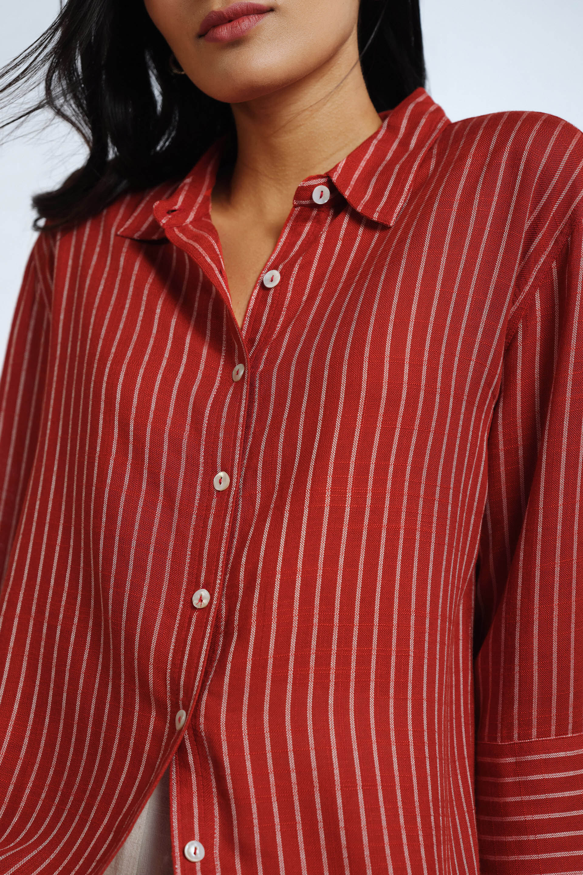 Rust Stripes Shirt, Rust, image 5