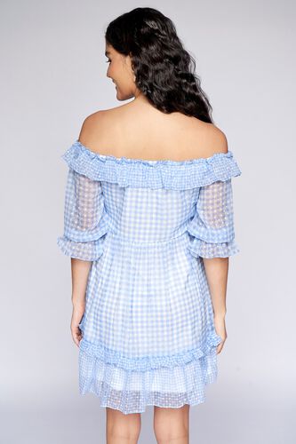5 - Blue Checks Fit & Flare Dress, image 5