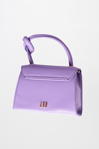 Purple Polyurethane Ladies Purse L, , image 3