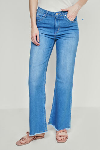 Light Blue Solid Flared Bottom, Blue, image 1