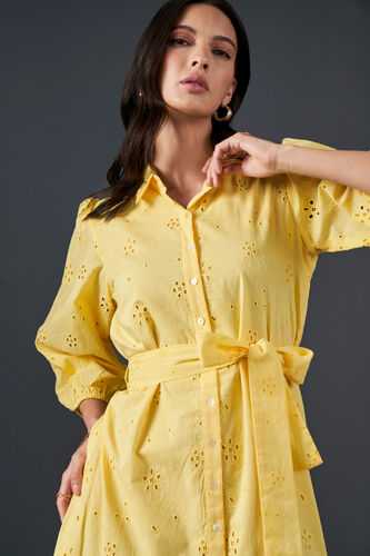 Daisy Day Cotton Dress, Yellow, image 5