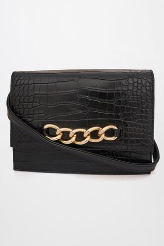 Black Sling Handbag, , image 1
