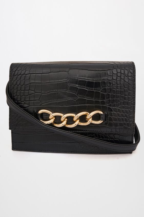 Black Sling Handbag, , image 1
