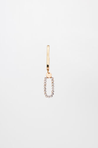 Gold Metal and Stone Earring, , image 2
