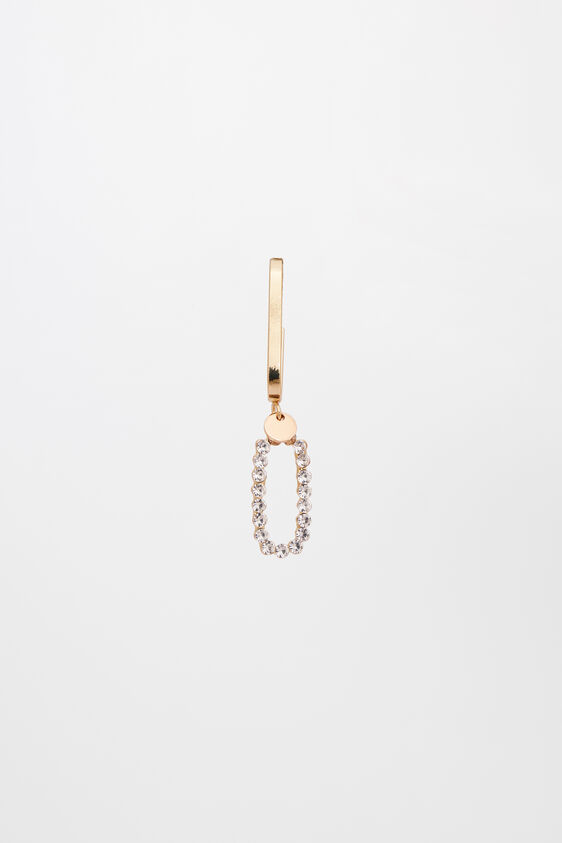 Gold Metal and Stone Earring, , image 2