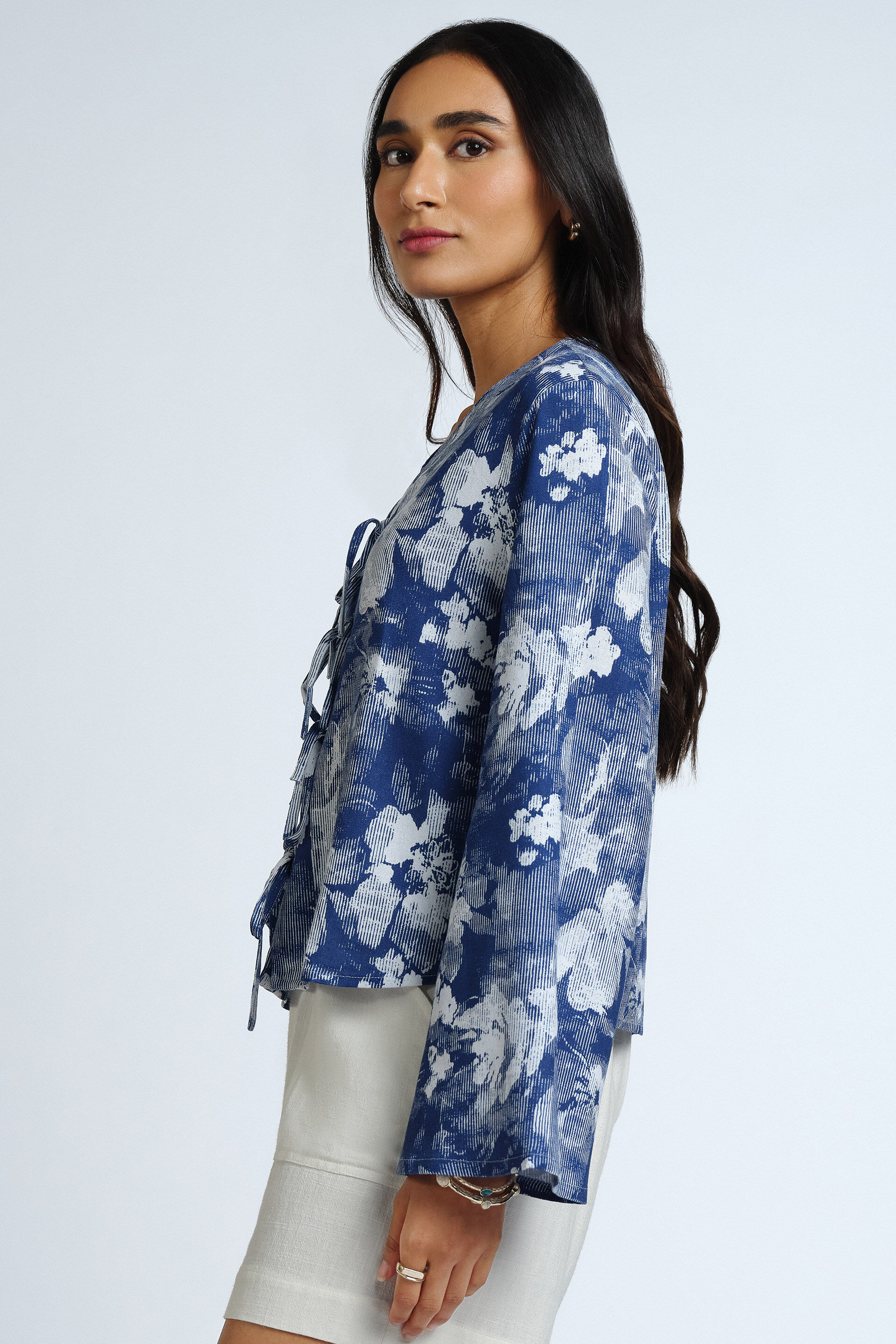 Blooms In Blues Top, Blue, image 3