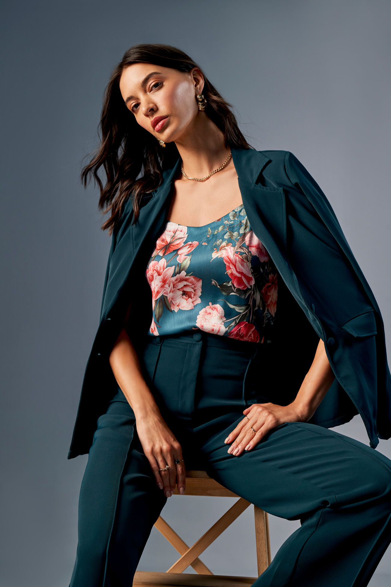 Buy our Boardroom Chic Coord Set online from ANDIndia SC F23AV0033PSPTW