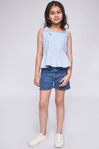 3 - Light Blue Solid Flared Top, image 3