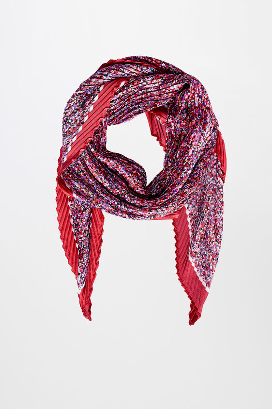 Maroon Satin Scarf, , image 1