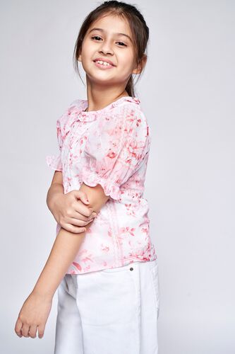 2 - Pink Floral Straight Top, image 2
