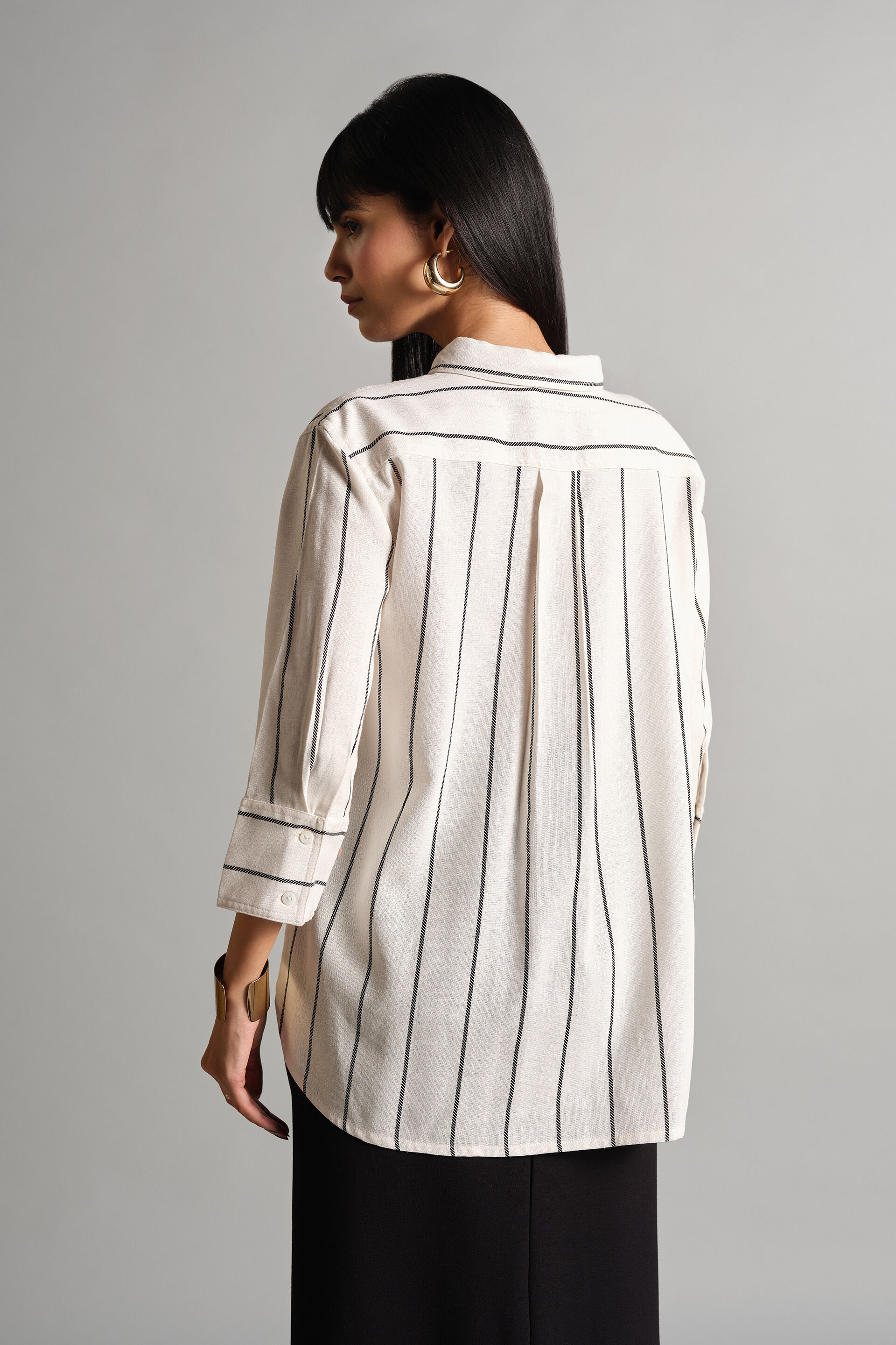 Classic Striped Shirt, White, image 5