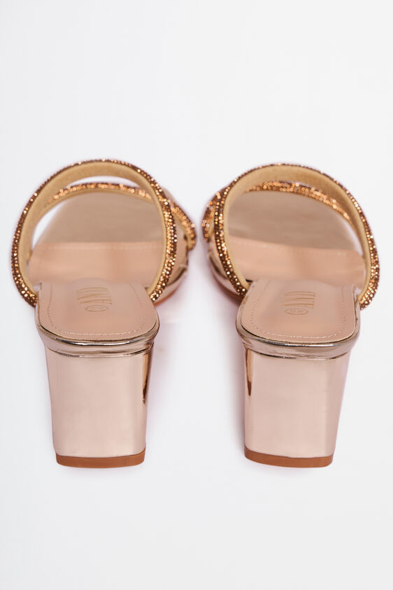 Gold Evening Heel Footwear, Gold, image 4