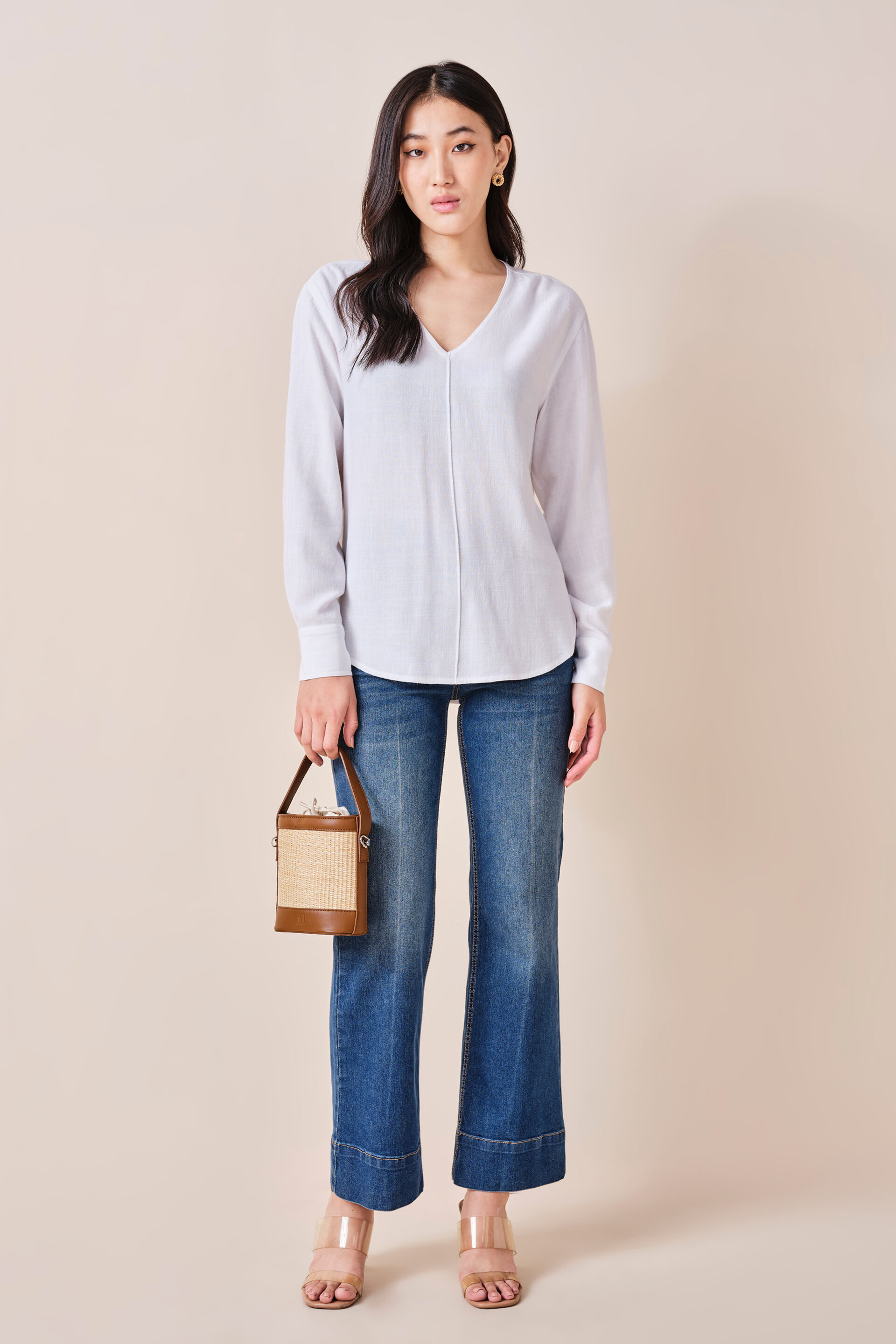 White Dreams Rayon-blend Top, White, image 2