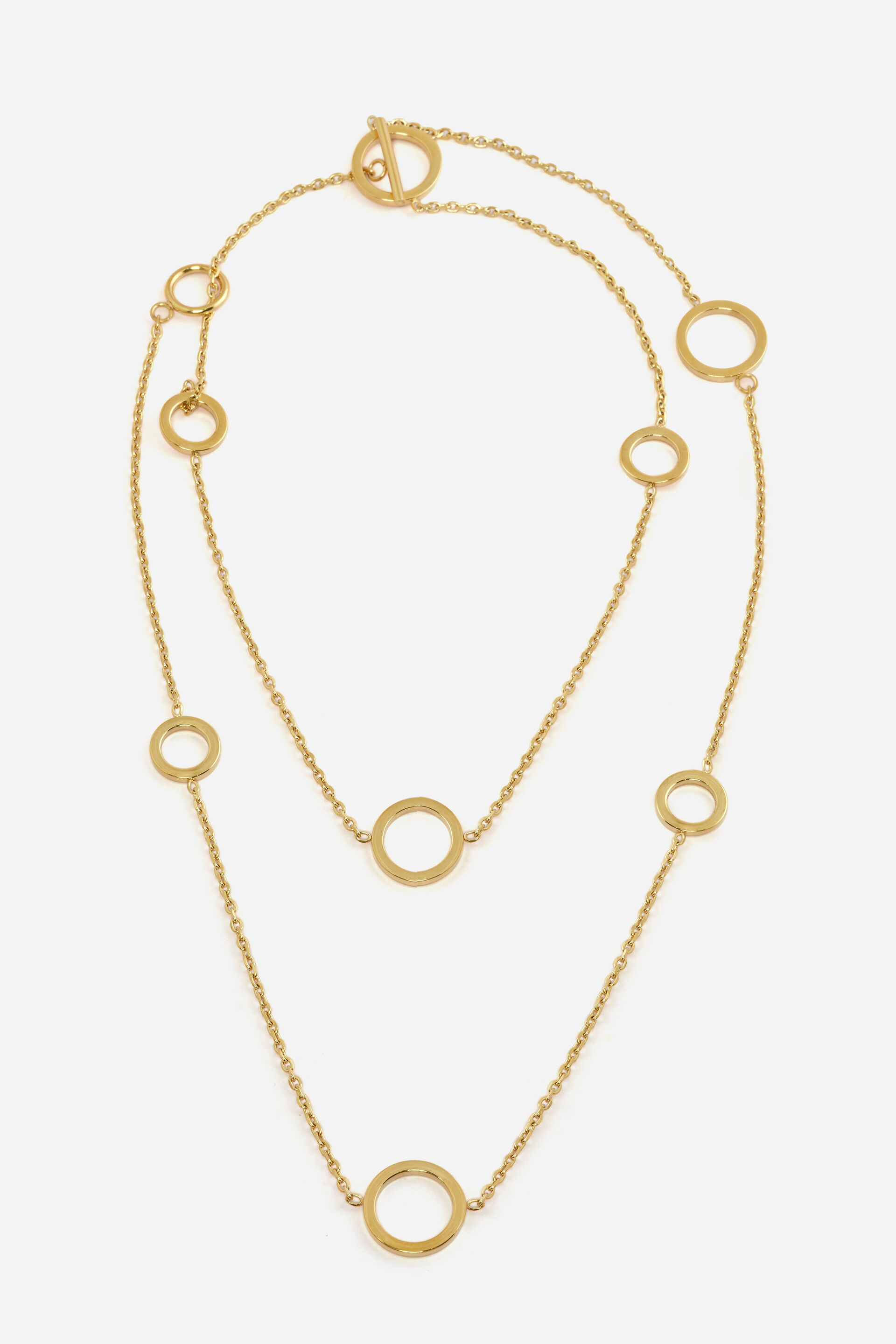 Gold Layered Toggle Necklace, , image 1