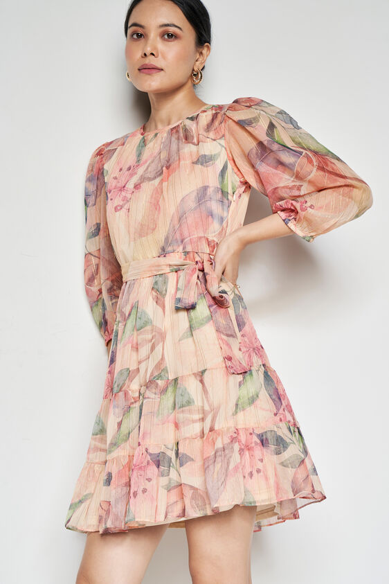 Rose Quartz Trapeze Dress, Pink, image 1